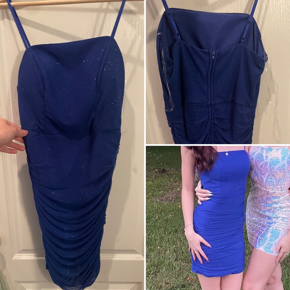 Royal Blue sparkly Hoco dress